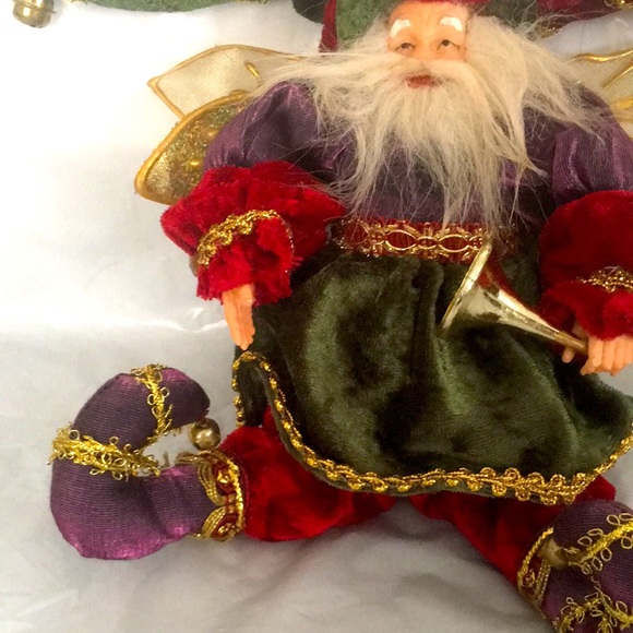 Handcrafted Santa Elf - Brocades, Velvet, & Trims - Picture 8 of 15